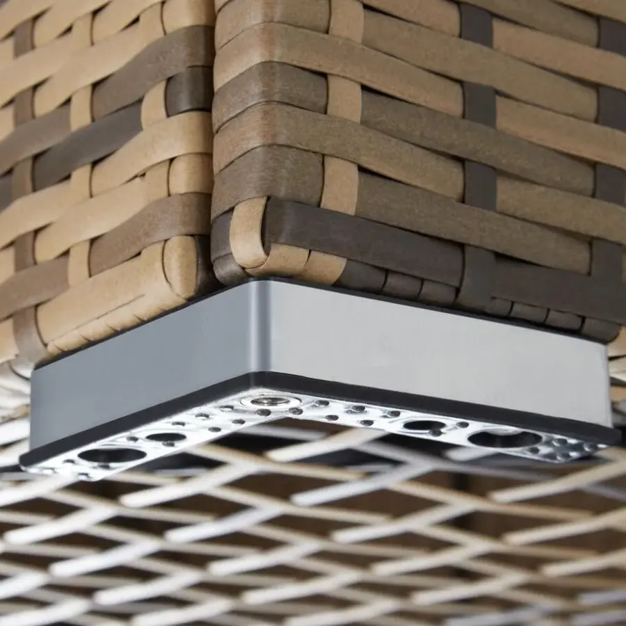 Kussenboxen-tectake Kussenbox Oslo met aluminium frame 145x82,5x79,5cm, Natuur