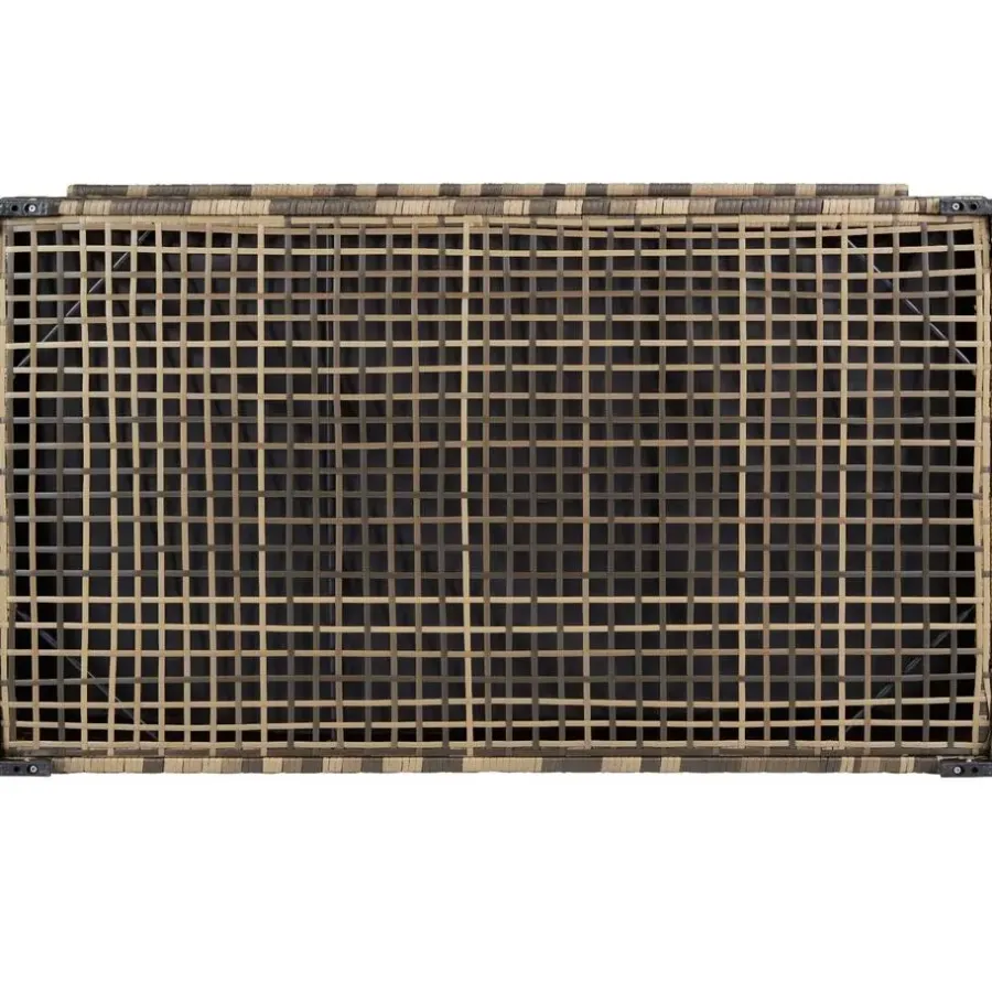 Kussenboxen-tectake Kussenbox Oslo met aluminium frame 145x82,5x79,5cm, Natuur
