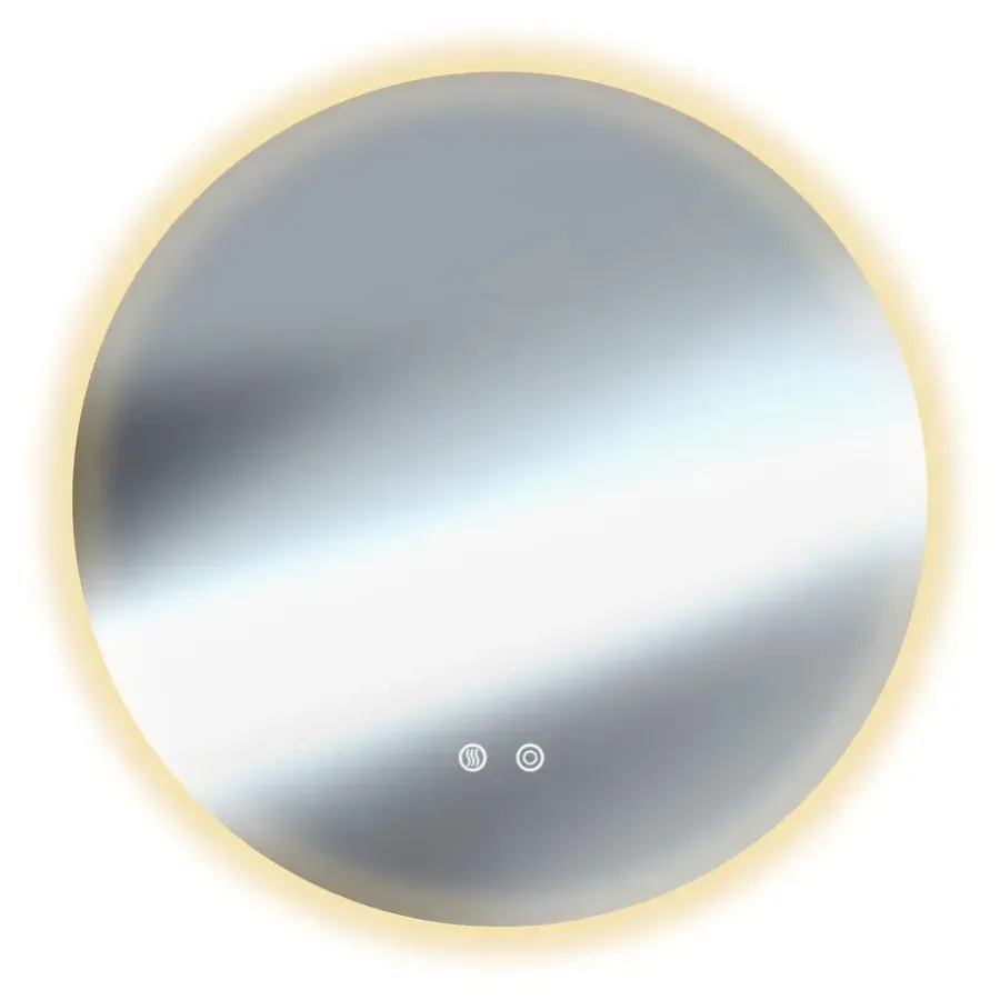 tectake LED-badkamerspiegel Aurora, dimbaar, met 3 lichtkleuren, Wit