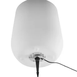 Buitenverlichting|Staande Lampen-tectake LED-bloempot Luminous Courve Pot met afstandsbediening, Wit