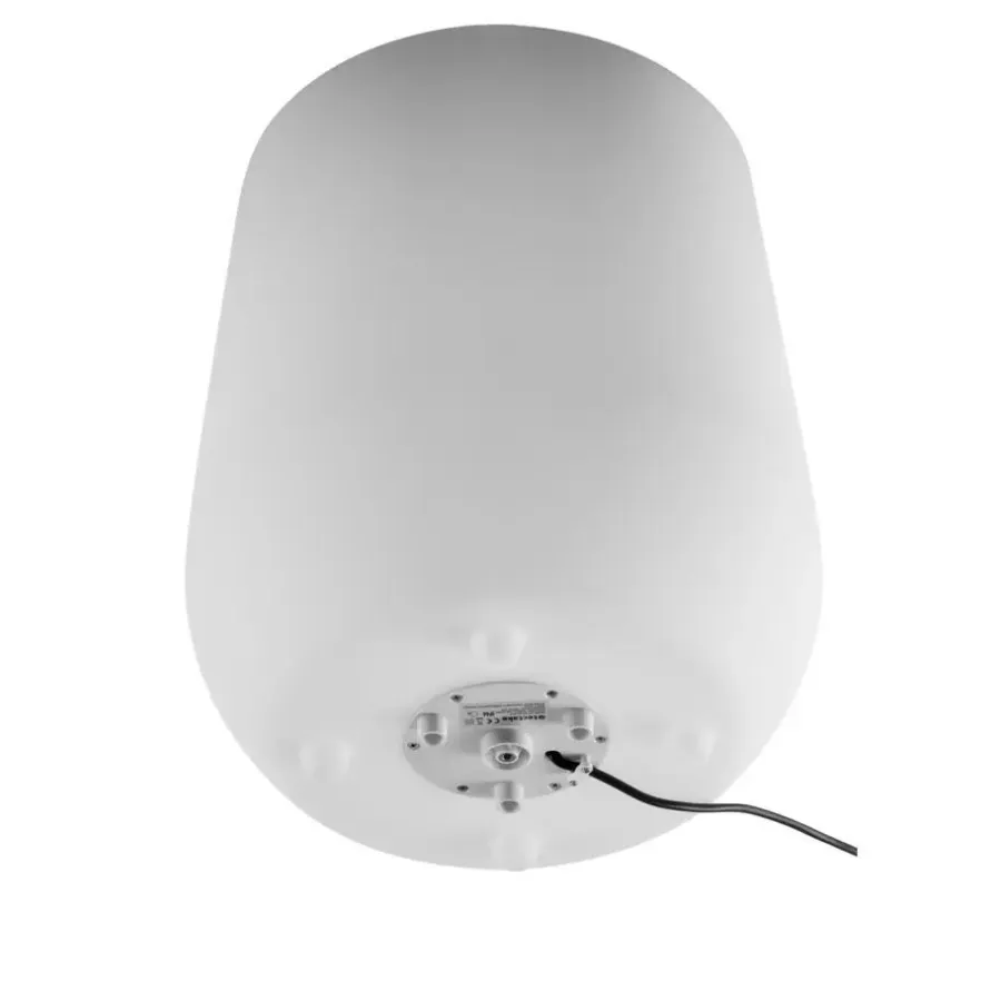 Buitenverlichting|Staande Lampen-tectake LED-bloempot Luminous Courve Pot met afstandsbediening, Wit
