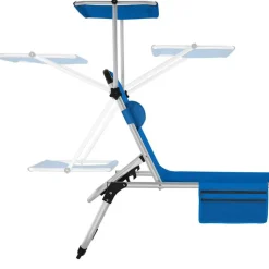 Ligbedden-tectake Ligbed Aurelie van aluminium, 6 niveaus, Blauw