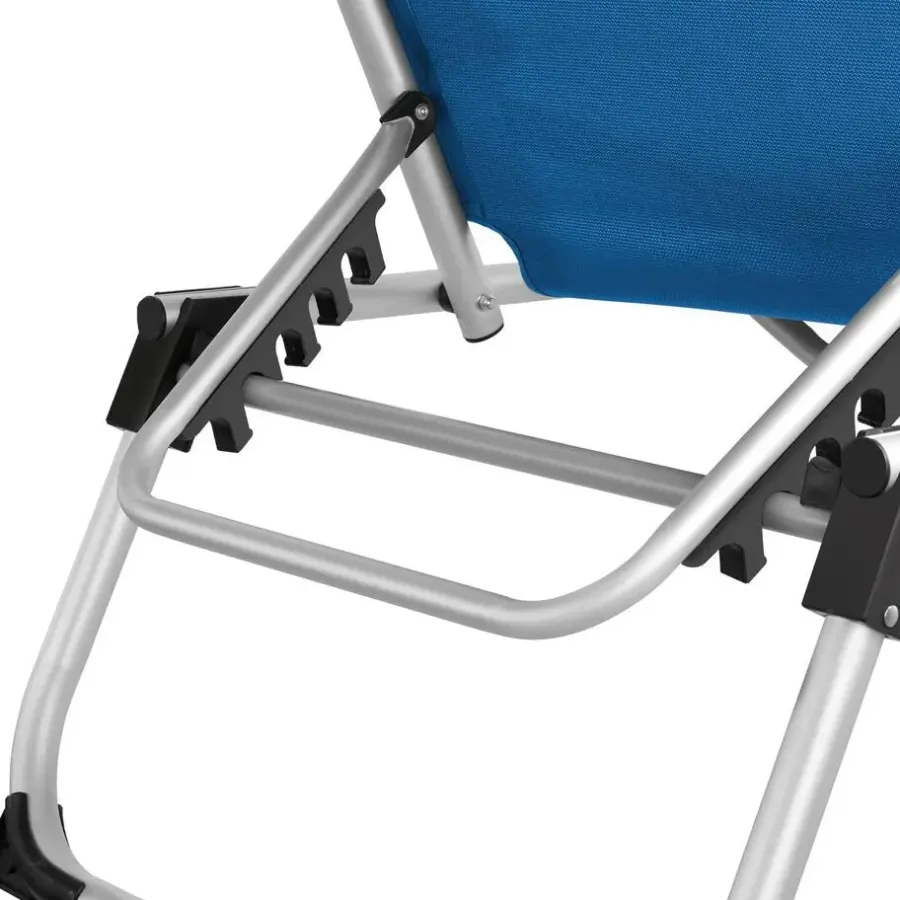 Ligbedden-tectake Ligbed Aurelie van aluminium, 6 niveaus, Blauw