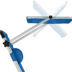 Ligbedden-tectake Ligbed Aurelie van aluminium, 6 niveaus, Blauw