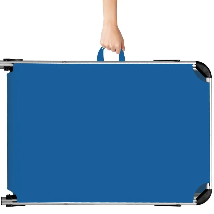 Ligbedden-tectake Ligbed Aurelie van aluminium, 6 niveaus, Blauw
