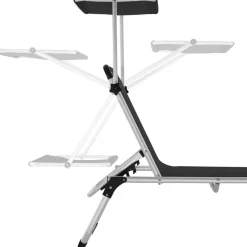 Ligbedden-tectake Ligbed Aurelie van aluminium, 6 standen, Zwart