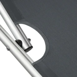 Ligbedden-tectake Ligbed Aurelie van aluminium, 6 niveaus, Grijs