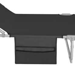 Ligbedden-tectake Ligbed Chloé 4-niveaus, hoofdkussen en tas, Zwart