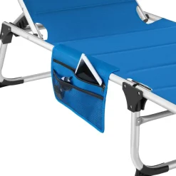 Ligbedden-tectake Ligbed Lorella gestoffeerd, inklapbaar, Blauw