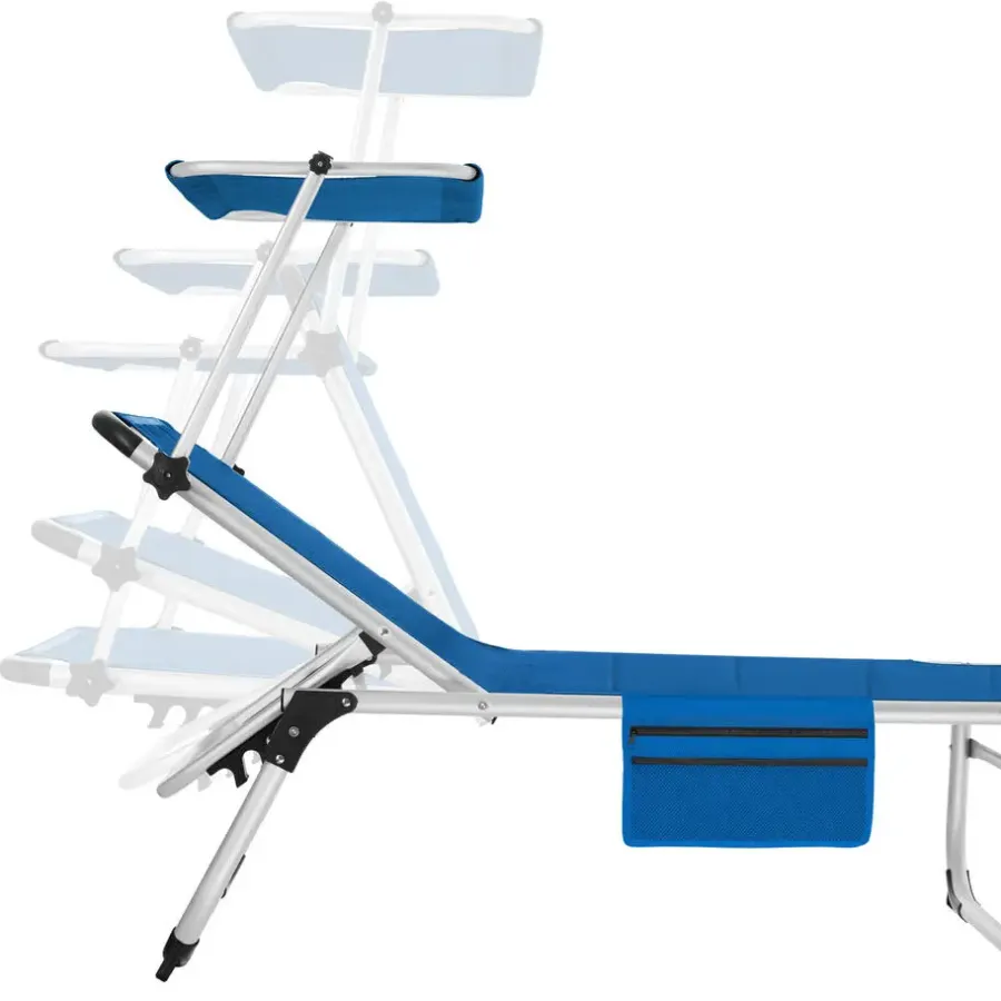Ligbedden-tectake Ligbed Lorella gestoffeerd, inklapbaar, Blauw
