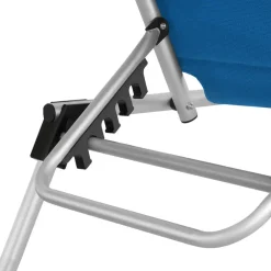 Ligbedden-tectake Ligbed Lorella gestoffeerd, inklapbaar, Blauw