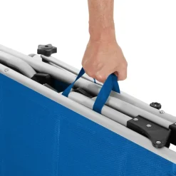 Ligbedden-tectake Ligbed Lorella gestoffeerd, inklapbaar, Blauw