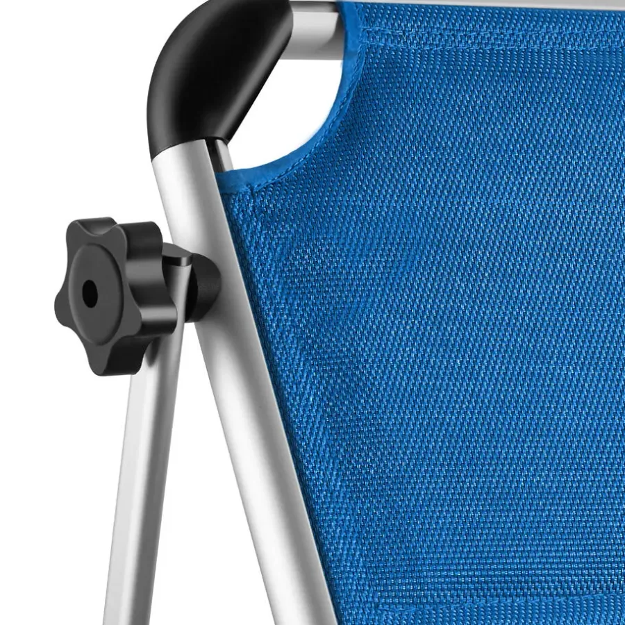 Ligbedden-tectake Ligbed Lorella gestoffeerd, inklapbaar, Blauw