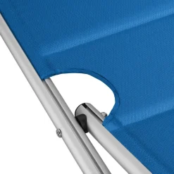 Ligbedden-tectake Ligbed Lorella gestoffeerd, inklapbaar, Blauw