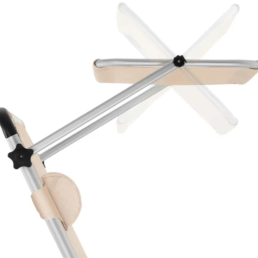 Ligbedden-tectake Ligbed Lorella gestoffeerd, inklapbaar, Beige