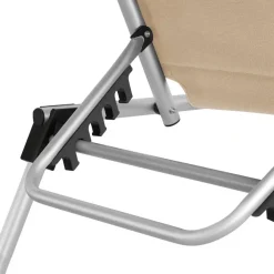 Ligbedden-tectake Ligbed Lorella gestoffeerd, inklapbaar, Beige