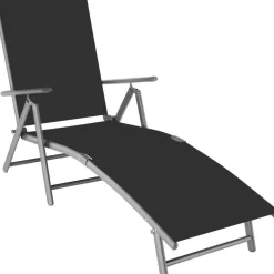 Ligbedden-tectake Ligbed Marisol aluminium, 7 standen, Donkergrijs