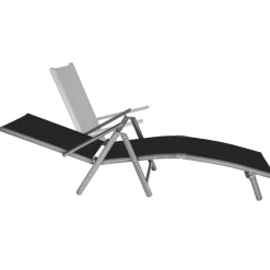 Ligbedden-tectake Ligbed Marisol aluminium, 7 standen, Donkergrijs
