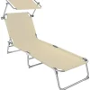 Ligbedden-tectake Ligbed met 4 standen, Beige