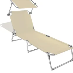 Ligbedden-tectake Ligbed met 4 standen, Beige