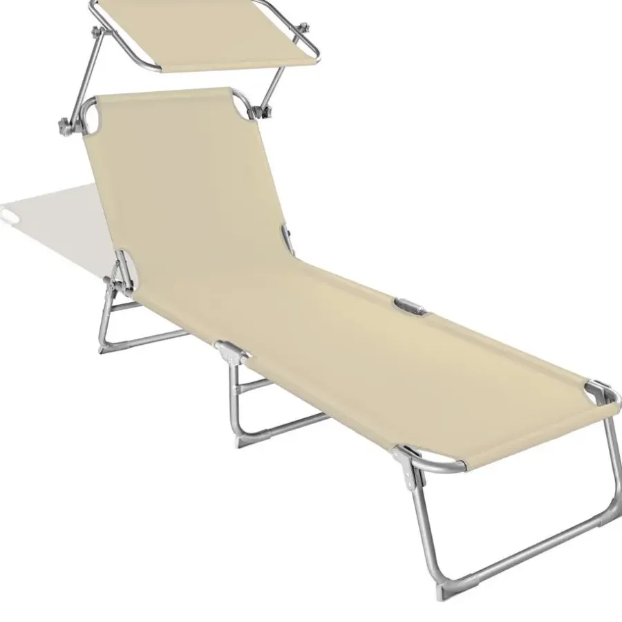 Ligbedden-tectake Ligbed met 4 standen, Beige
