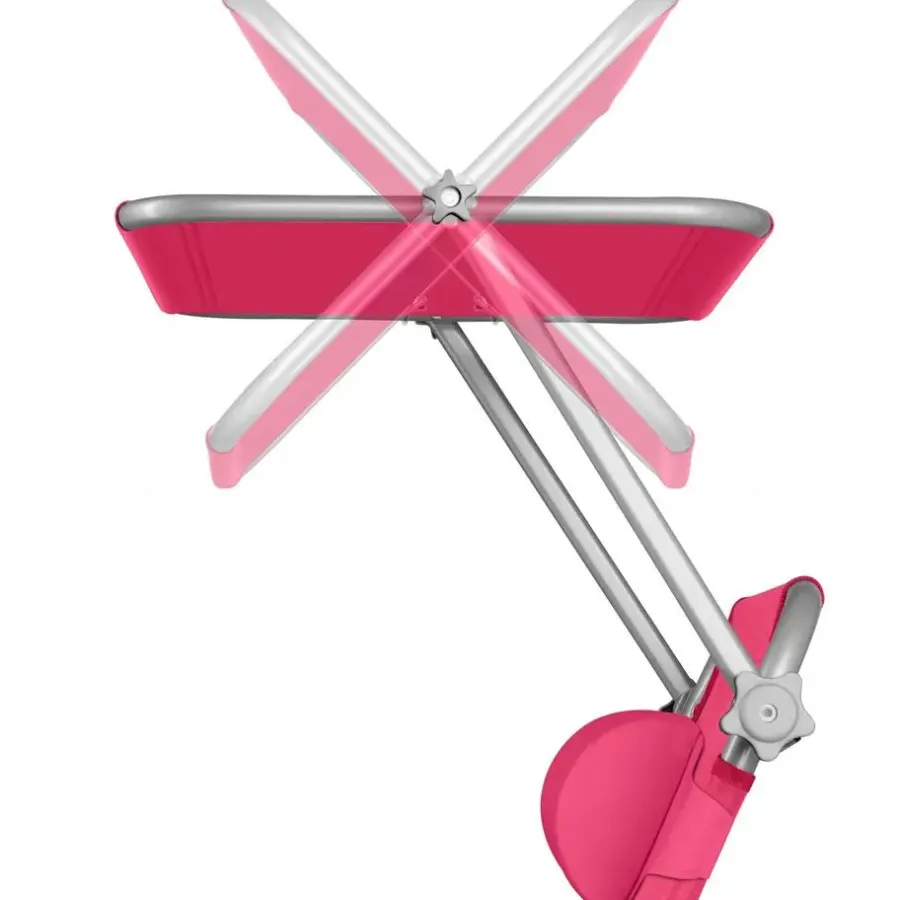 tectake Ligbed 4-niveaus met hoofdkussen, Pink
