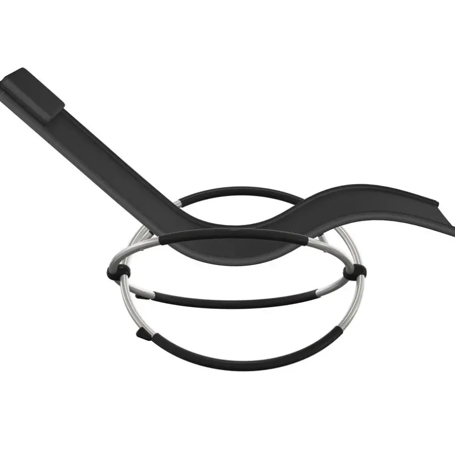 tectake Ligbed Paulina ergonomisch, opvouwbaar, 150 kg, Zwart