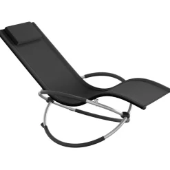 tectake Ligbed Paulina ergonomisch, opvouwbaar, 150 kg, Zwart