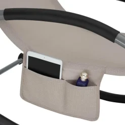 Ligbedden-tectake Ligstoel Taya, ergonomisch, schommelfunctie, Beige