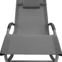 tectake Ligstoel Taya, ergonomisch, schommelfunctie, Grijs