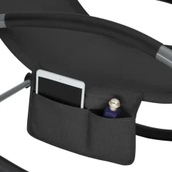 tectake Ligstoel Taya, ergonomisch, schommelfunctie, Zwart
