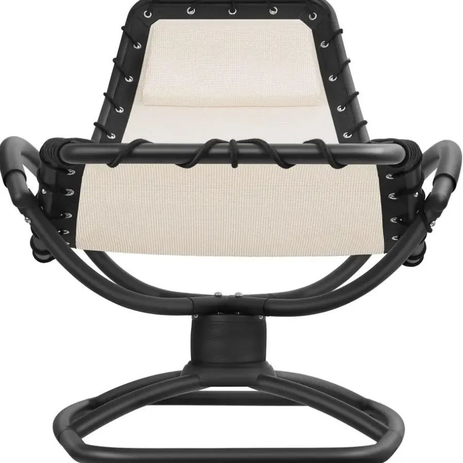 Ligbedden-tectake Ligstoel Toulon, ergonomisch, schommelfunctie, Beige