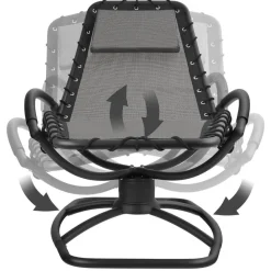 tectake Ligstoel Toulon, ergonomisch, schommelfunctie, Grijs