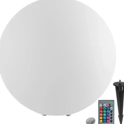 Staande Lampen-tectake Luminous Globe, LED, met afstandsbediening, Wit