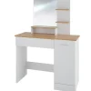 Kaptafels-tectake Makeup-tafel Zoe , Wit/beuken