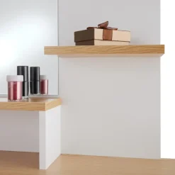 Kaptafels-tectake Makeup-tafel Zoe , Wit/beuken