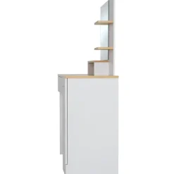 Kaptafels-tectake Makeup-tafel Zoe , Wit/beuken