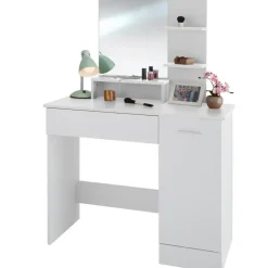 Kaptafels-tectake Makeup-tafel Zoe , Wit