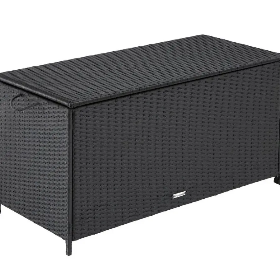 Kussenboxen-tectake Opbergbox Kuusamo met aluminium frame en wielen 297l, 117x54x64cm