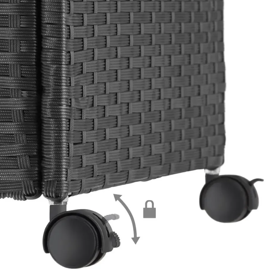 Kussenboxen-tectake Opbergbox Kuusamo met aluminium frame en wielen 297l, 117x54x64cm