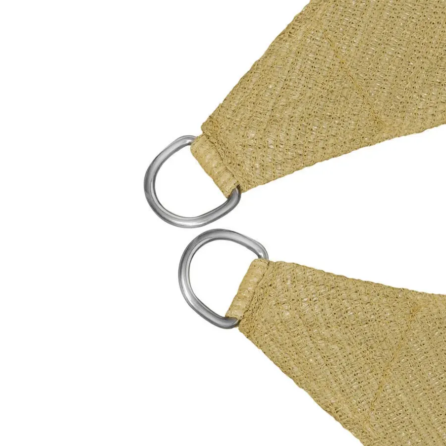 Schaduwdoeken-tectake Polyethyleen zonnezeil vierkant beige, Beige