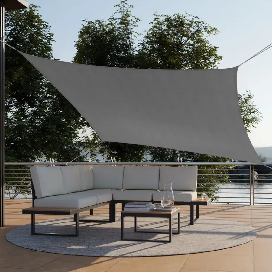 Schaduwdoeken-tectake Schaduwdoek Sunny, weerbestendig HDPE-materiaal met UV-bescherming