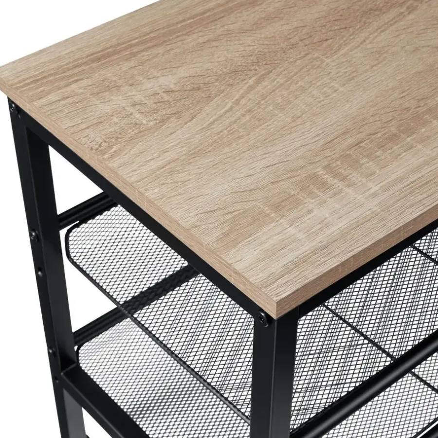 Kledingopbergers-tectake Schoenenrek Derry 75,5x30,5x45,5cm