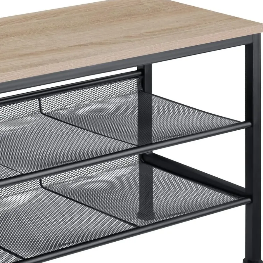 Kledingopbergers-tectake Schoenenrek Derry 75,5x30,5x45,5cm