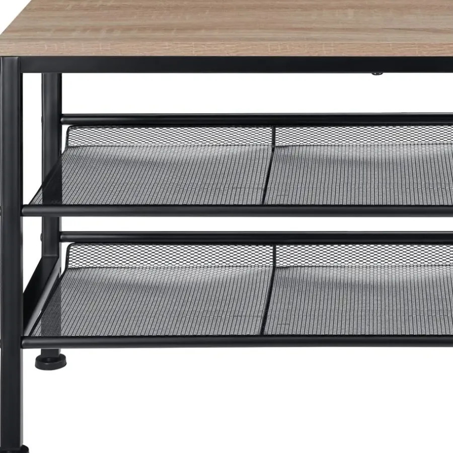 Kledingopbergers-tectake Schoenenrek Derry 75,5x30,5x45,5cm