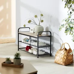 Kledingopbergers-tectake Schoenenrek Southampton 91x36x55cm