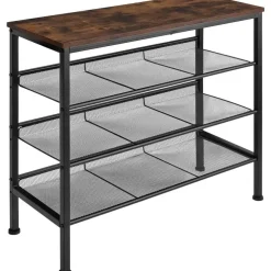Kledingopbergers-tectake Schoenenrek Wolverhampton 75,5x30,5x69,5cm