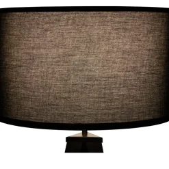 Staande Lampen-tectake Staande lamp Lunaris, textielkap, driepootsframe, Zwart