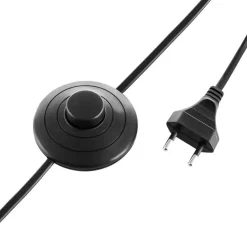 Staande Lampen-tectake Staande lamp Lunaris, textielkap, driepootsframe, Zwart