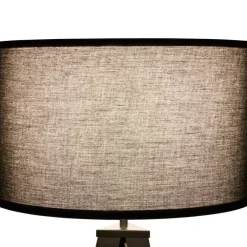 Staande Lampen-tectake Staande lamp Lunaris, textielkap, driepootsframe, Zwart